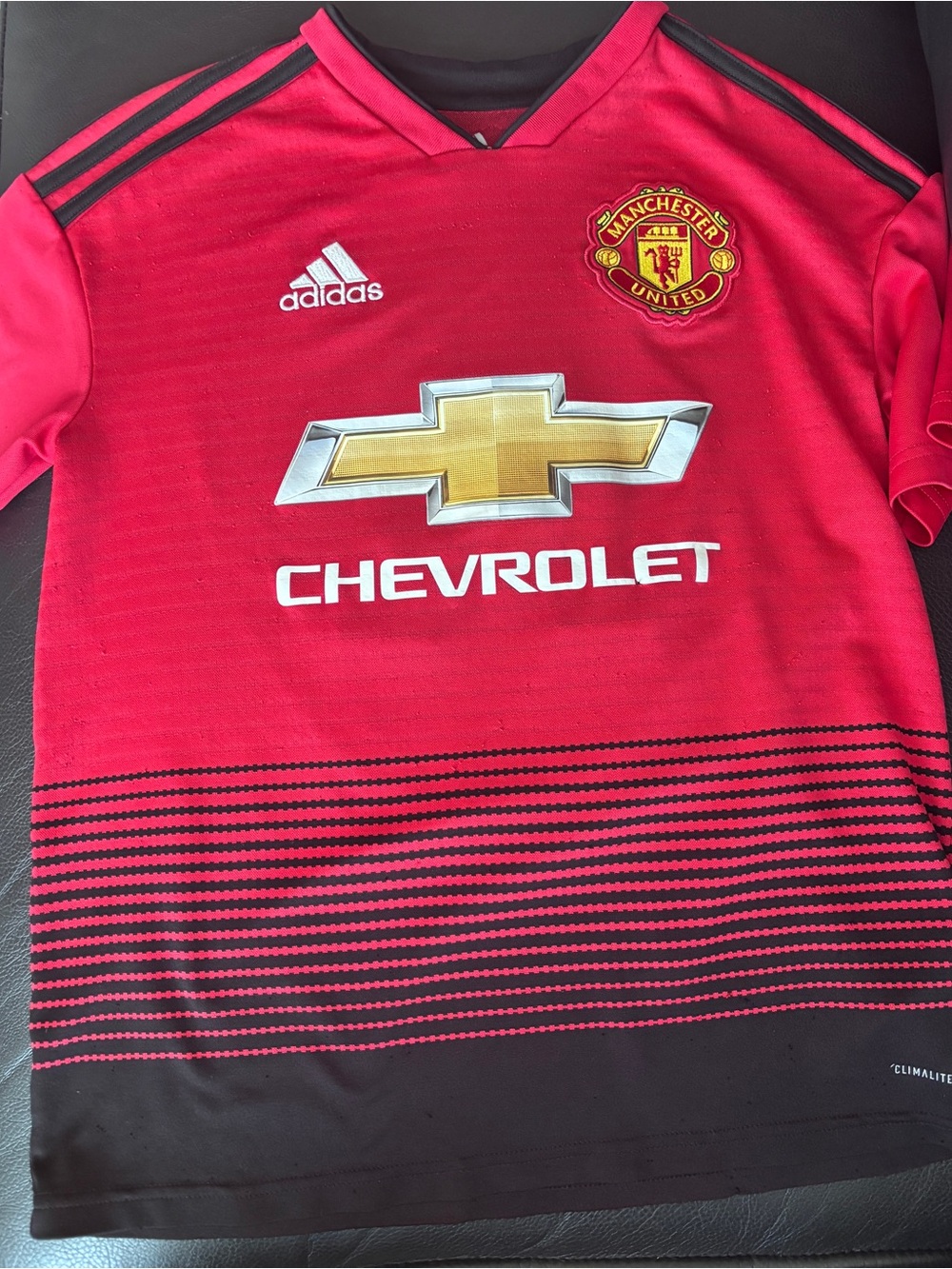 POGBA #6  - youth Adidas Manchester United Chevrolet Soccer Jersey